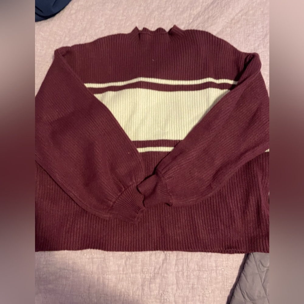 NWT - Baltic Born Brooks Sweater Plum + Cream 1X